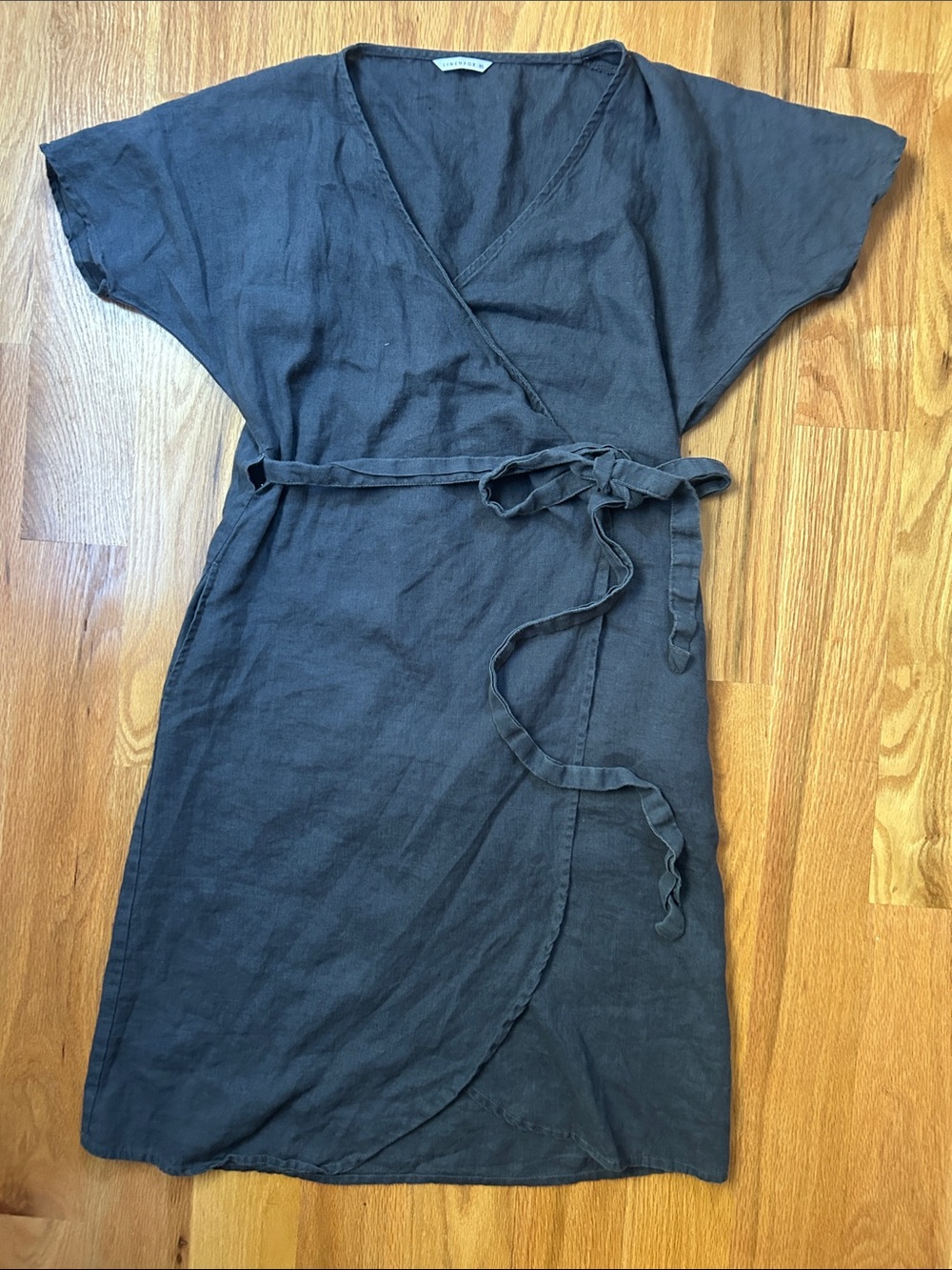Linenfox Wrap Dress - Slate Blue